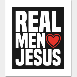 Real Men Love Jesus - Religious Christian Heart Posters and Art